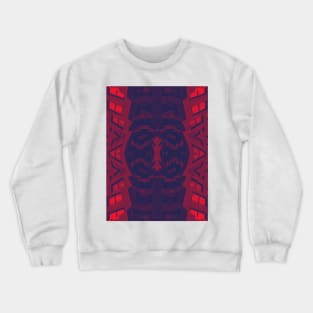 Red and blue cubist pattern Crewneck Sweatshirt